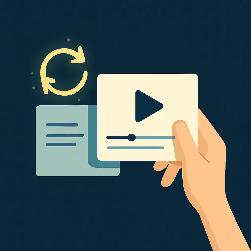 Illustration of a fast update to a video module