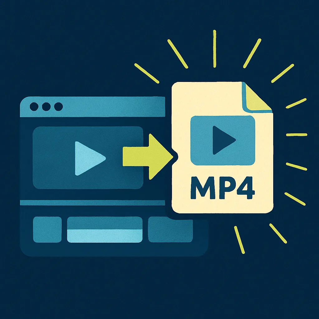 Illustration of an MP4 file exported from a video module.