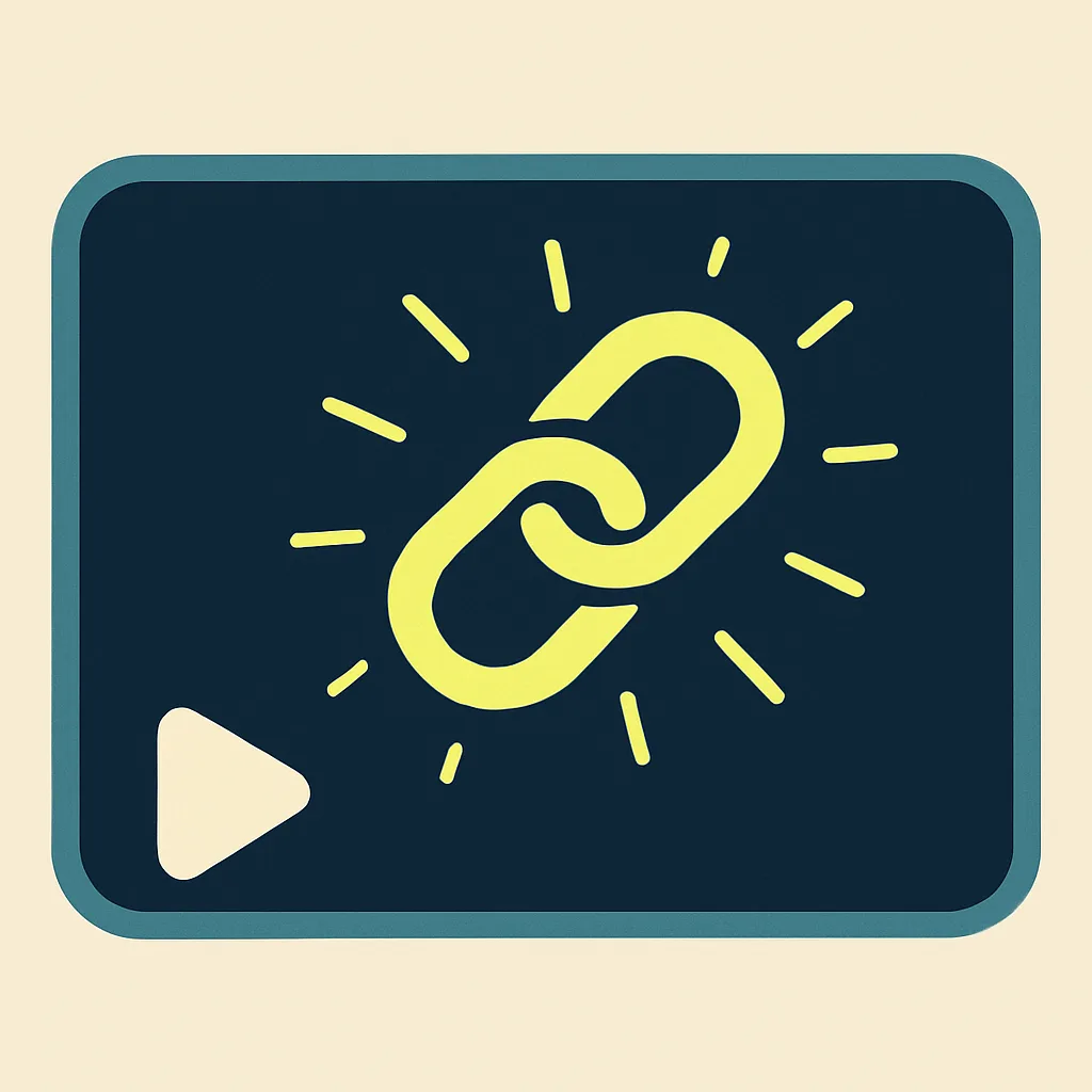 Illustration of instantly sharing a video via a link.