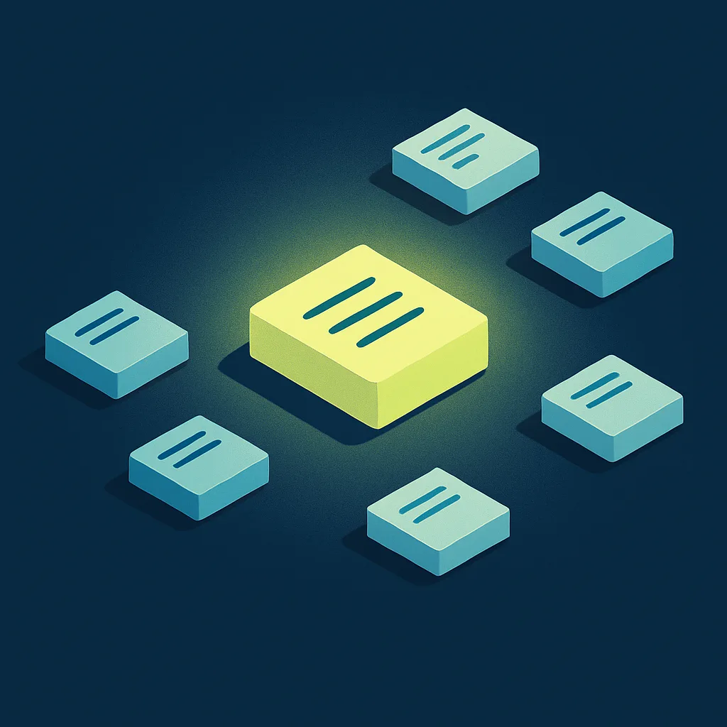 A micro-learning block highlighted among others, illustrating short, targeted content.