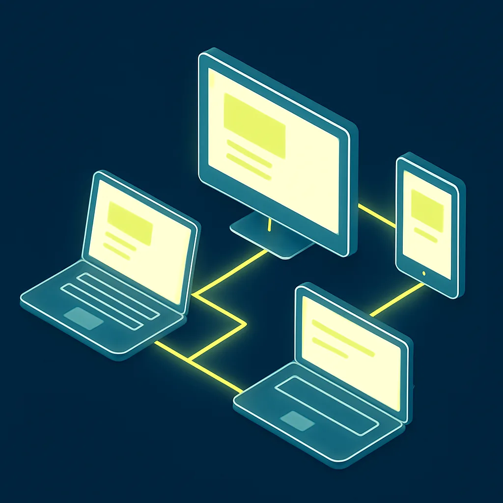 Illustration of the video solution being deployed across the team.