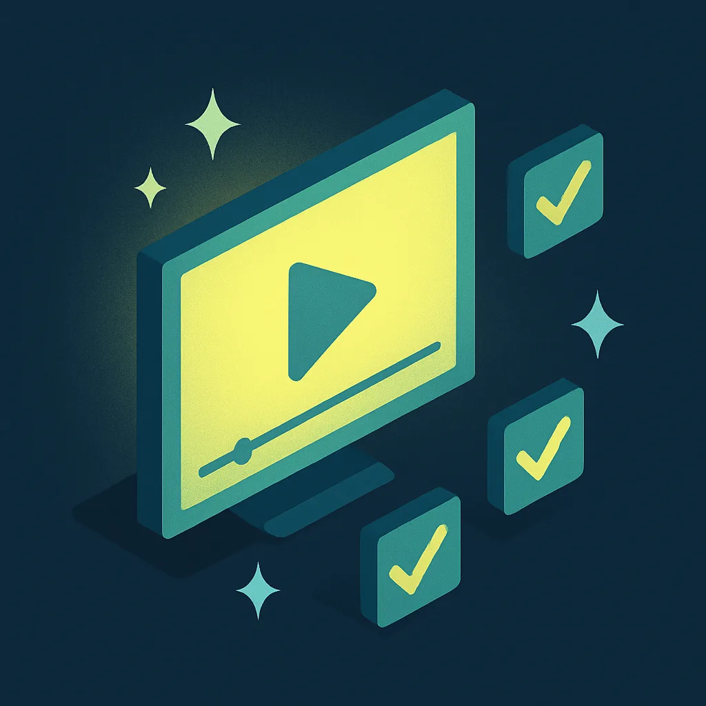 Illustration of a video preview easily validated before roll-out.