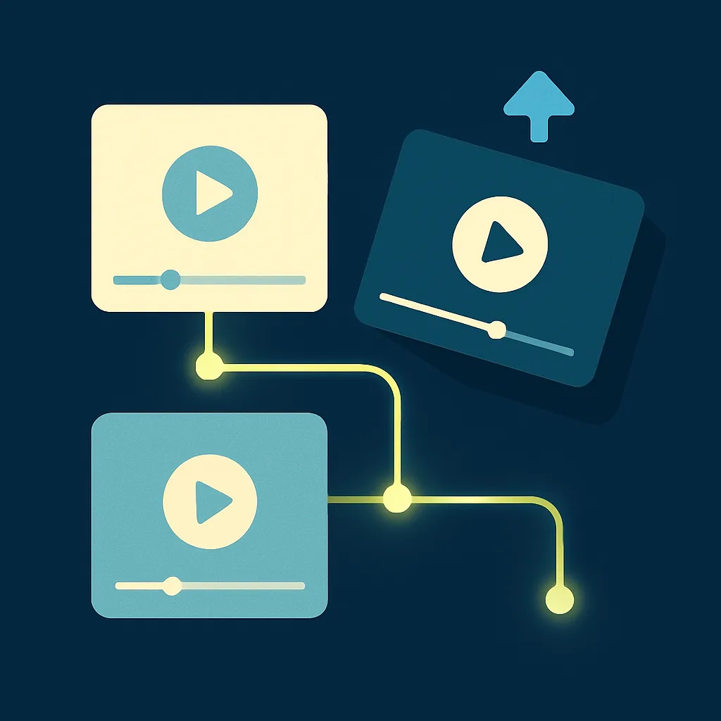 Illustration of onboarding video modules that are easy to update