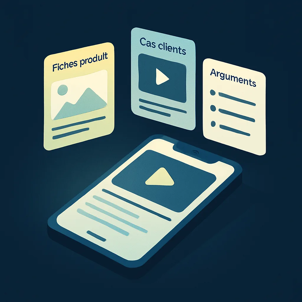 Illustration of a video library for the sales force