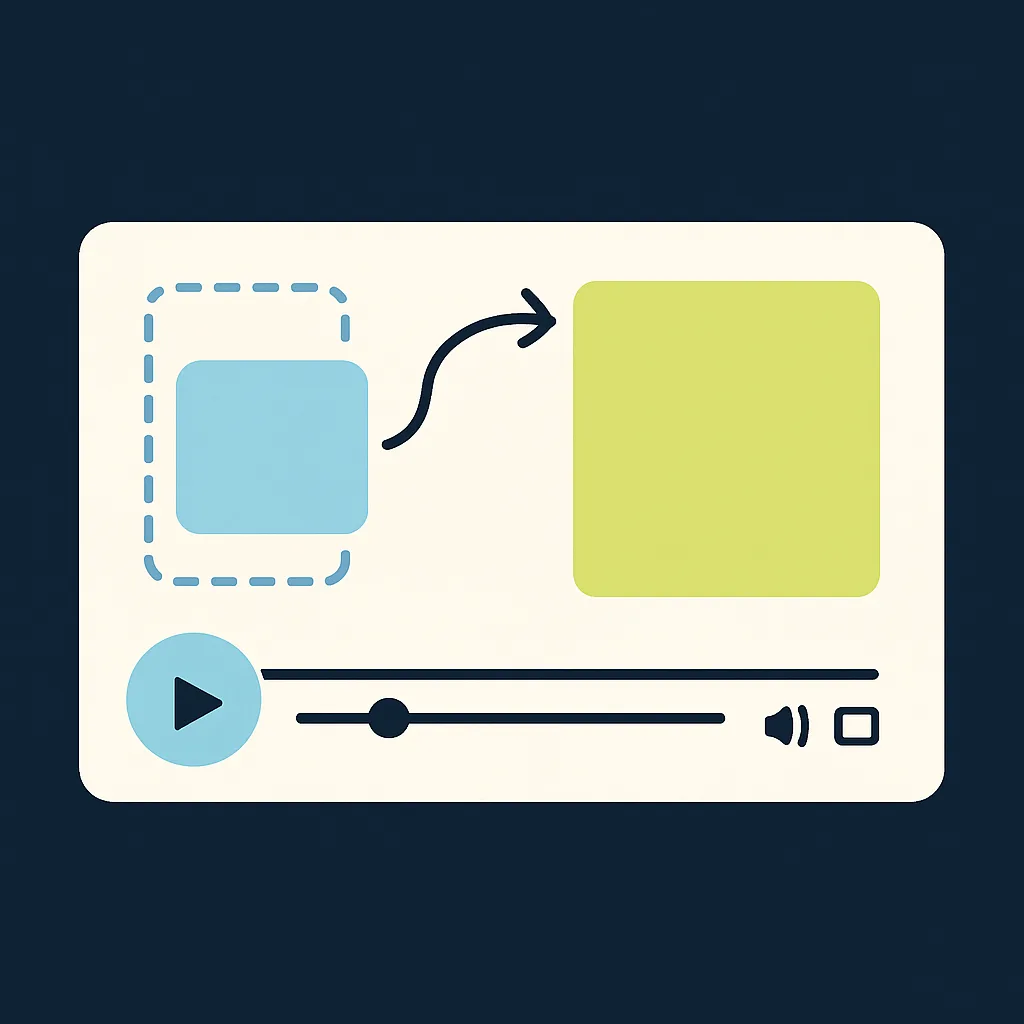 Illustration of an annotated video with highlighted areas for greater clarity.