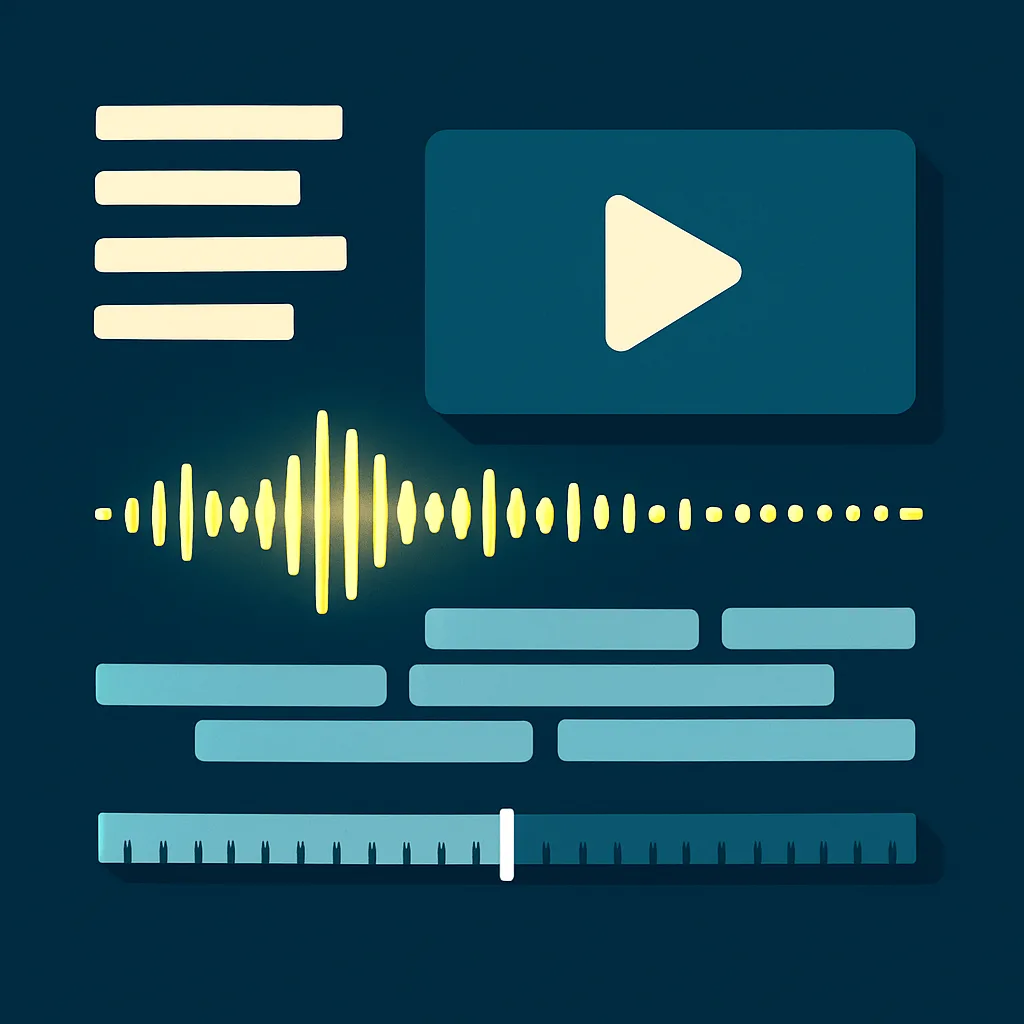 Script, voice-over and subtitles generated automatically for a video.